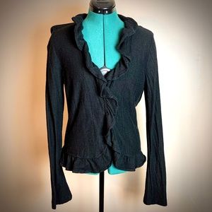 Ruffle Cardigan - all natural fibers!